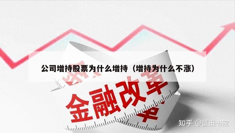 公司增持股票为什么增持（增持为什么不涨）