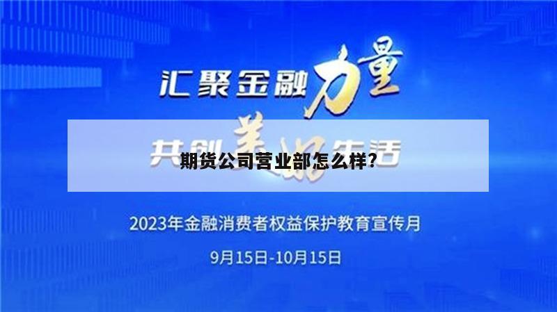 期货公司营业部怎么样?