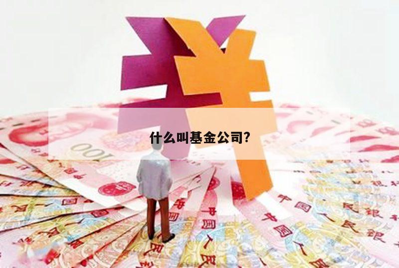 什么叫基金公司?