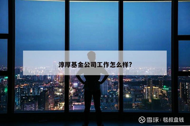 淳厚基金公司工作怎么样?