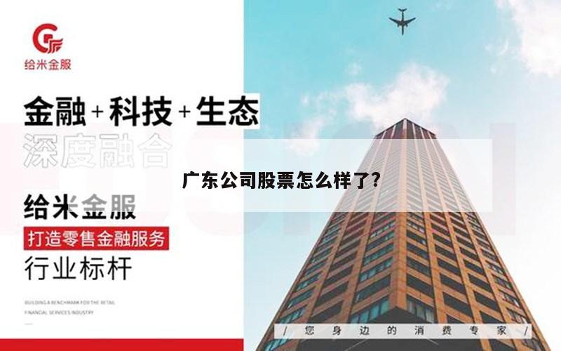 广东公司股票怎么样了?