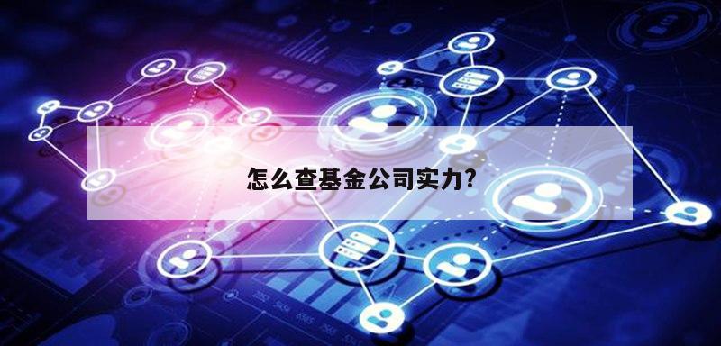 怎么查基金公司实力?