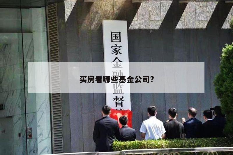 买房看哪些基金公司?